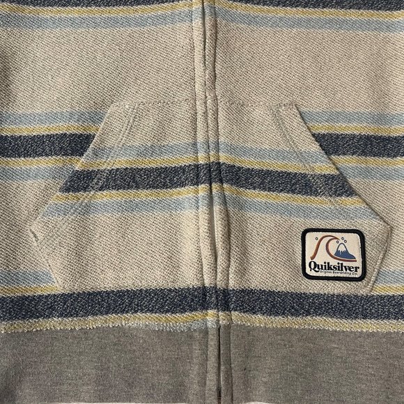 Size 5 Quicksilver Gray Great On The Way Zip Up Hoodie - Picture 2 of 4